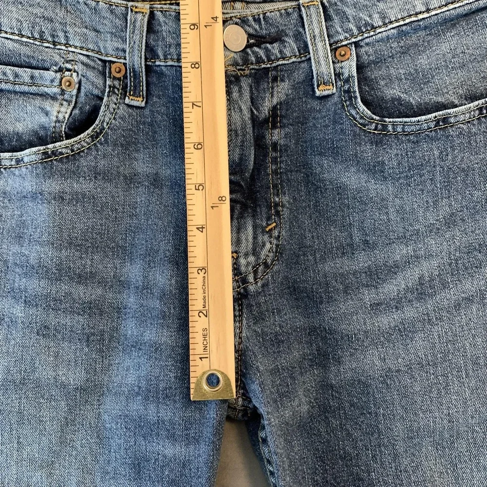 Levis 502 Jeans Mens 33x30 Blue Medium Wash Tapered‎ Leg Stretch Denim Pants